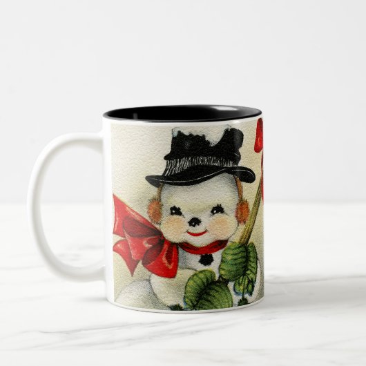 Snowman 004 tweekleurige koffiemok (Links)