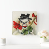 Snowman 004 vierkante klok (Huis)