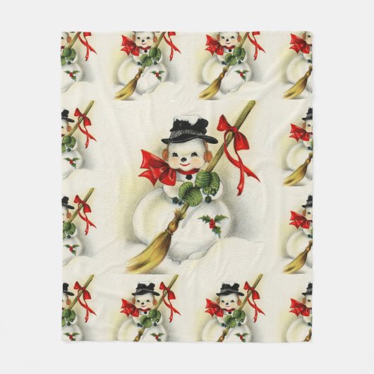 Snowman 009 fleece deken (Voorkant)
