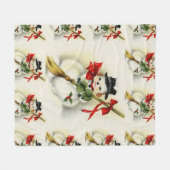 Snowman 009 fleece deken (Voorkant (Horizontaal))