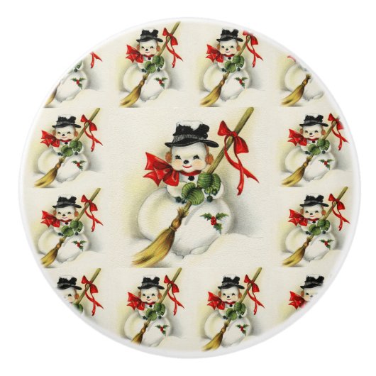 Snowman 009 keramische knop (Voorkant)