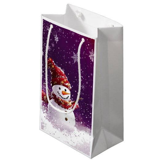 SNOWMAN #1 Cadeautas (Voorkant Gekanteld)
