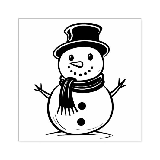 Snowman 2 rubberen stempel (Afrduk)