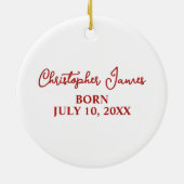 Snowman 3D-effect niet echt 3D Keramisch Ornament (Achterkant)