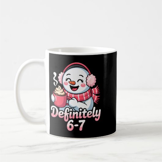 Snowman 6 7 Six Seven Meme Christmas Women Men Kid Koffiemok (Links)