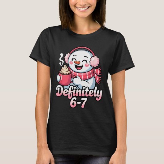 Snowman 6 7 Six Seven Meme Christmas Women Men Kid T-shirt (Voorkant)