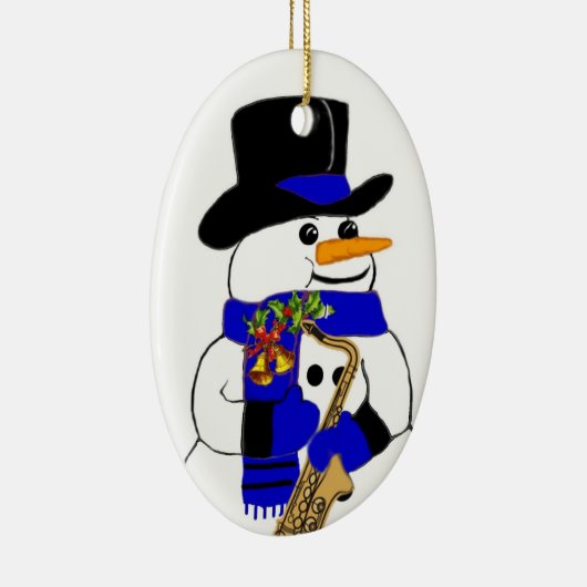 Snowman #7 keramisch ornament (Rechts)