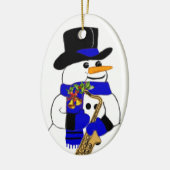 Snowman #7 keramisch ornament (Links)