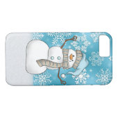 Snowman 8/7 hoesje met kerstwaterverf (Achterkant (Horizontaal))