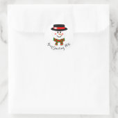 Snowman aangepaste vakantie Sticker (Tas)