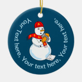 Snowman Accountant Keramisch Ornament (Voorkant)