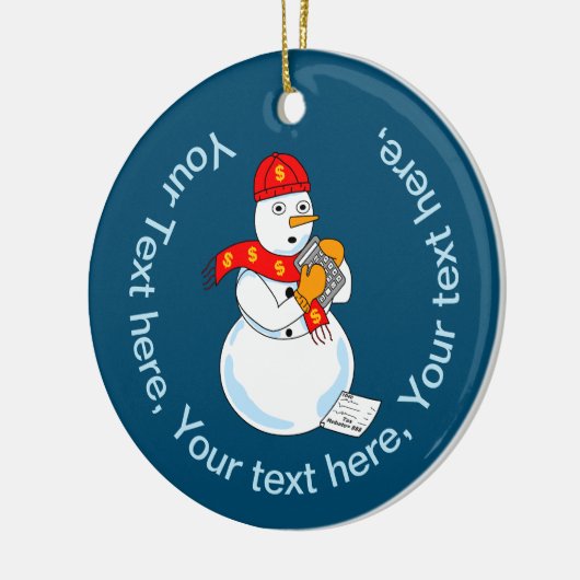 Snowman Accountant Keramisch Ornament (Links)