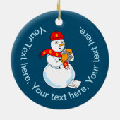 Snowman Accountant Keramisch Ornament (Achterkant)