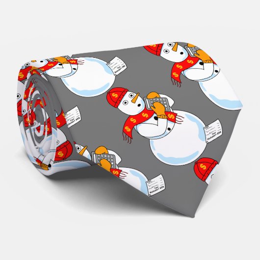 Snowman Accountant Stropdas (Opgerold)