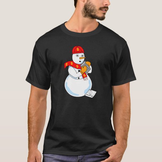 Snowman Accountant T-shirt (Voorkant)