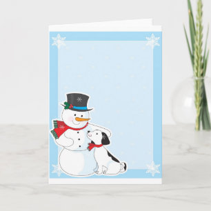 Snowman Achtergrond Feestdagen Kaart