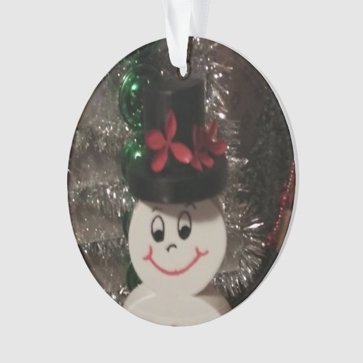 Snowman Acrylic Ornament (voorkant)