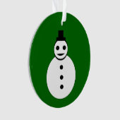Snowman Acrylisch Ornament glimlachen (voorkant)