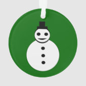 Snowman Acrylisch Ornament glimlachen (achterkant)