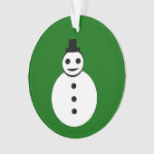 Snowman Acrylisch Ornament glimlachen (voorkant)