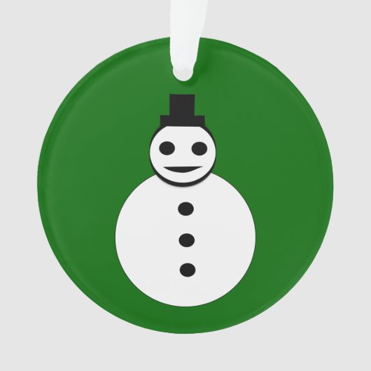 Snowman Acrylisch Ornament glimlachen (voorkant)