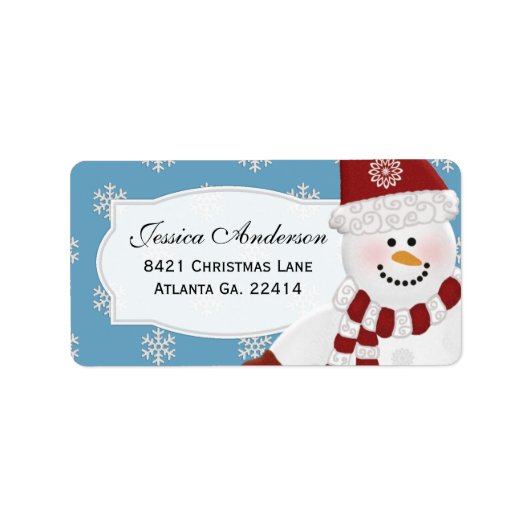 Snowman Address Stickers (Voorkant)