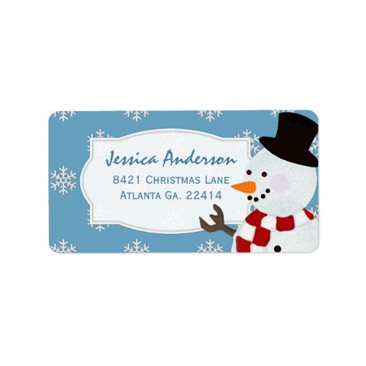 Snowman Address Stickers (Voorkant)