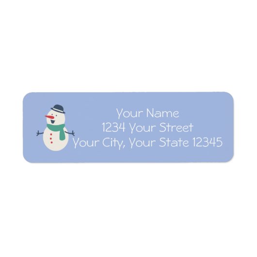 Snowman Adres Etiket (Voorkant)