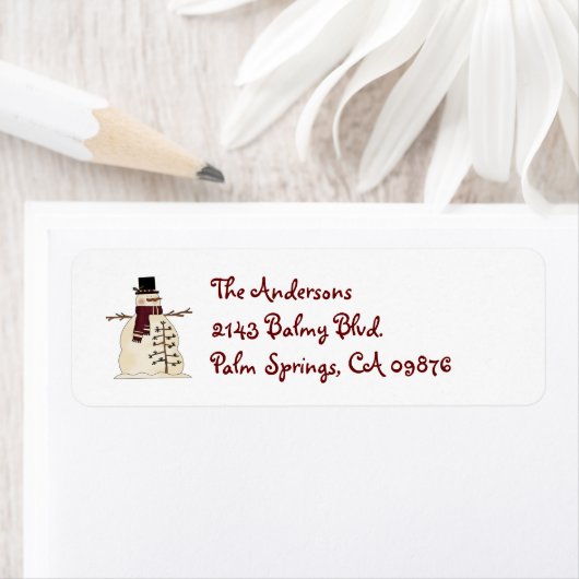 Snowman Adres Etiket (Insitu)