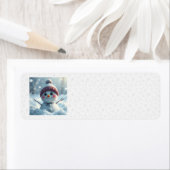 Snowman Adresetiketten Etiket (Insitu)