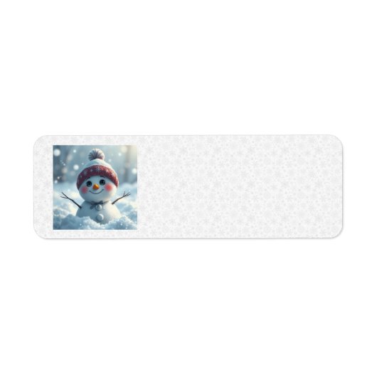 Snowman Adresetiketten Etiket (Voorkant)