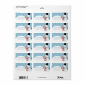 Snowman Adresetiketten Etiket (Full Sheet)
