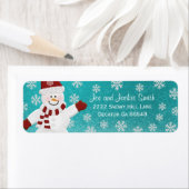 Snowman Adresetiketten Etiket (Insitu)
