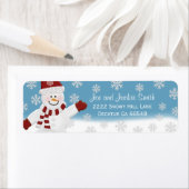 Snowman Adresetiketten Etiket (Insitu)