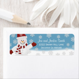 Snowman Adresetiketten Etiket