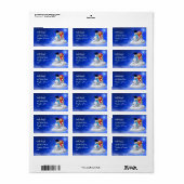 Snowman Adresetiketten Etiket (Full Sheet)