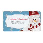 Snowman Adresetiketten Etiket (Voorkant)