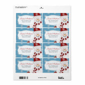 Snowman Adresetiketten Etiket (Full Sheet)