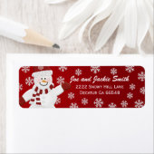 Snowman Adresetiketten Etiket (Insitu)