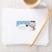 Snowman Adresetiketten Etiket (Insitu)