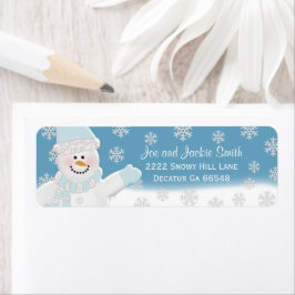 Snowman Adresetiketten Etiket