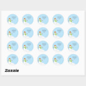 Snowman-Adresetiketten Ronde Sticker (Vel)