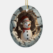 Snowman Adventure Winterpret Keramisch Ornament (Rechts)