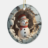 Snowman Adventure Winterpret Keramisch Ornament (Links)