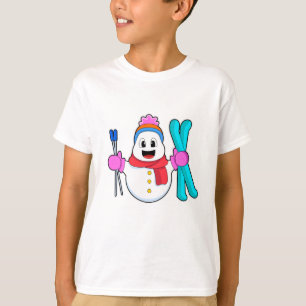 Snowman als Skier met Ski T-shirt