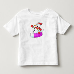Snowman als Snowboarder met Sonowboard.PNG Kinder Shirts