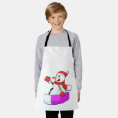 Snowman als Snowboarder met Sonowboard.PNG Schort (Gedragen)