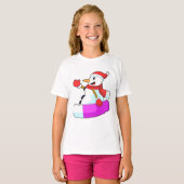 Snowman als Snowboarder met Sonowboard.PNG T-shirt (Voorkant volledig)