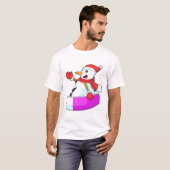 Snowman als Snowboarder met Sonowboard.PNG T-shirt (Voorkant volledig)
