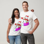 Snowman als Snowboarder met Sonowboard.PNG T-shirt (Unisex)